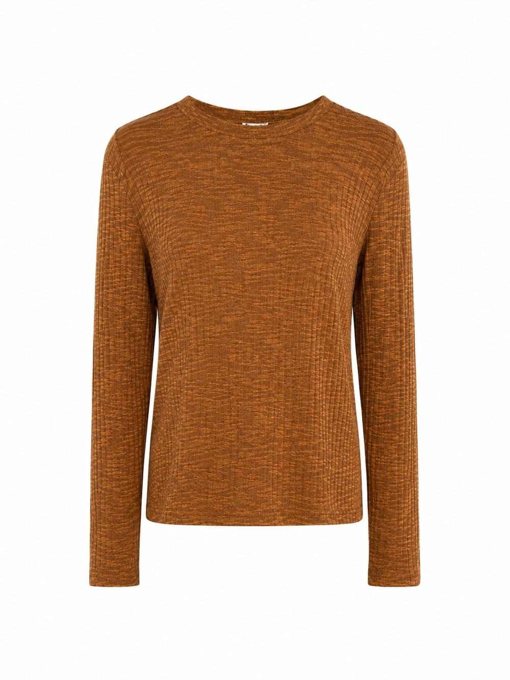NWT Free People Intimately Layering Top Large Maple Coffee Orange Ribbed Boho FP